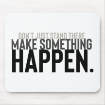 Typografie Motivationszitat Mach es geschehen