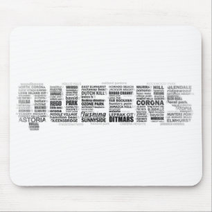 Typografie Mousepad des Queens-New York