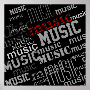 Typografie-Musikdekoration Poster