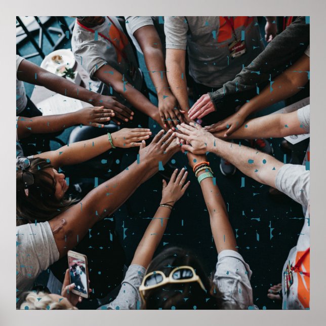 Typografie - Mut - Gewohntes Foto Poster (Vorne)