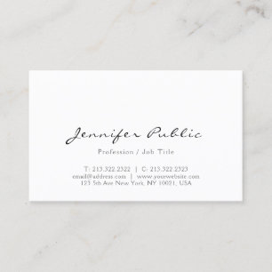 Typografie Name Modern Professionell Elegant Einfa Visitenkarte