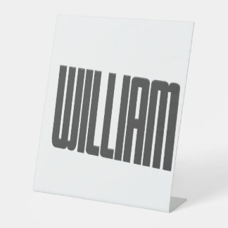 TYPOGRAFIE NAME TAG WILLIAM SOCKELSCHILD