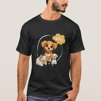 Typografie Name und Foto Pet's Simple Modern Cool T-Shirt
