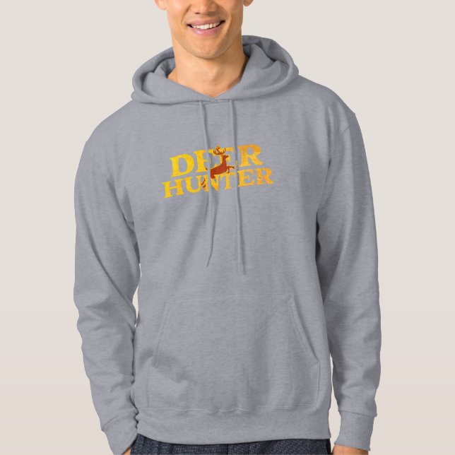 Typografie Natur Hirschjagdsaison personalisieren Hoodie (Vorderseite)