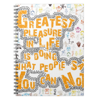 Typografie Notizblock