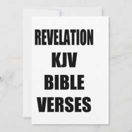 Typografie "Offenbarung KJV Bibelversen" Einladung