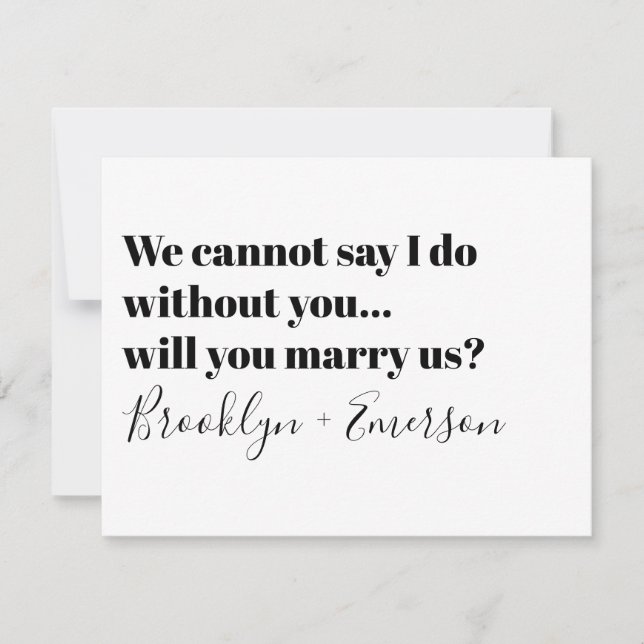 Typografie-Offizieller Vorschlag heiraten uns Einladung (Vorderseite)