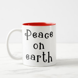 Typografie Peach auf der Earth Red Coffee Tasse