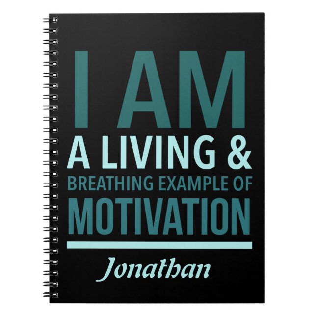 Typografie Personalisiert-Notebook Notizblock (Vorderseite)