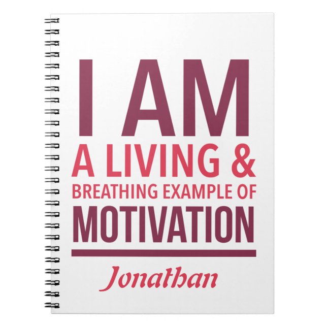 Typografie Personalisiert-Notebook Notizblock (Vorderseite)