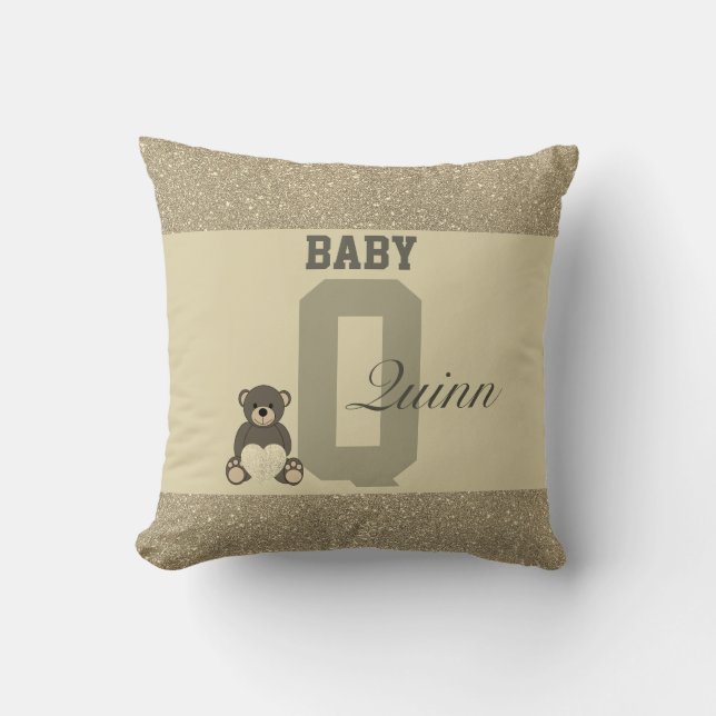 Typografie-personalisierte Kissen (Vorderseite)