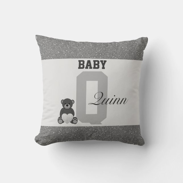 Typografie-personalisierte Kissen (Vorderseite)