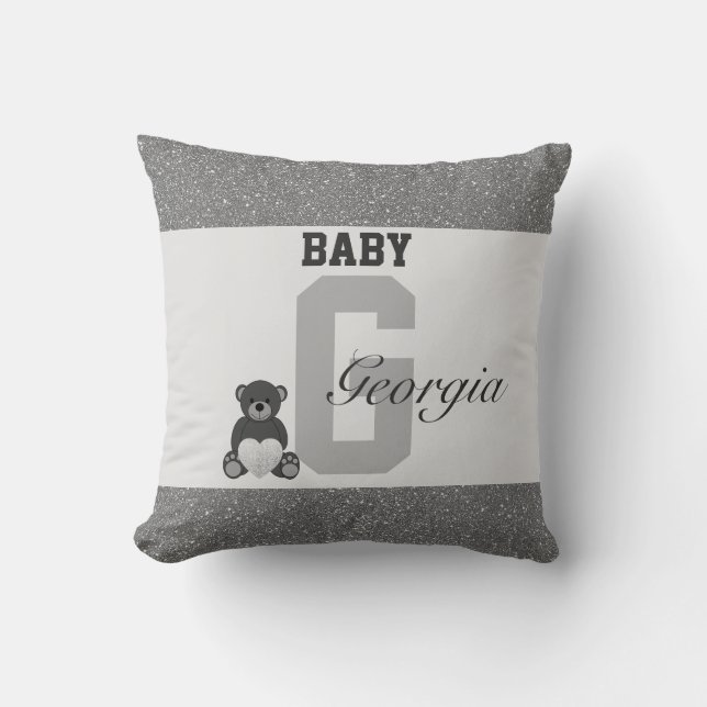 Typografie-personalisierte Kissen (Vorderseite)