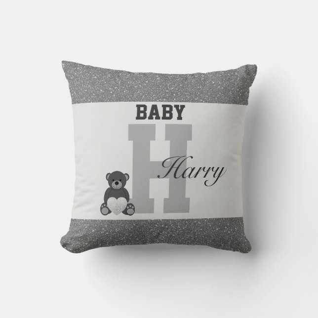 Typografie-personalisierte Kissen (Vorderseite)