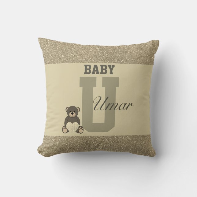 Typografie-personalisierte Kissen (Vorderseite)