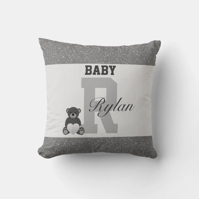 Typografie-personalisierte Kissen (Vorderseite)