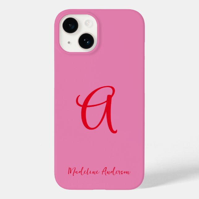 Typografie PInk Red Modern Feminine Case-Mate iPhone Hülle (Rückseite)