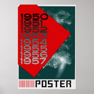 TYPografie-Plakat Moderne Retro-Kunst Mitte des Ja Poster