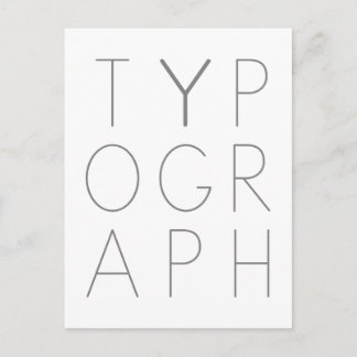 Typografie Postkarte