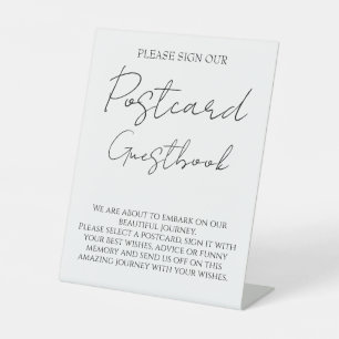 Typografie Postkarten Gästebuch Hochzeits Schild