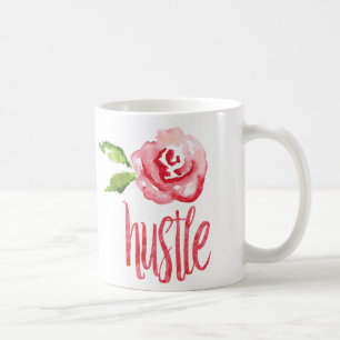 Typografie Rose durch das Gepunktete Olivenöl Kaffeetasse