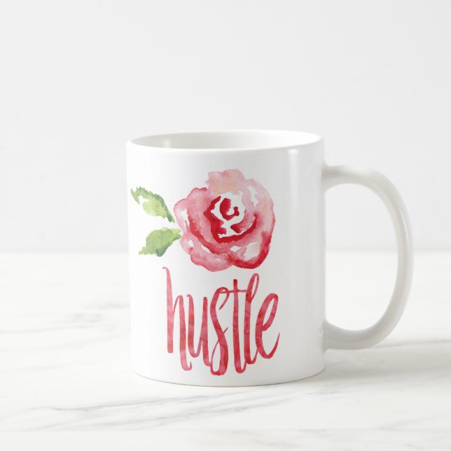 Typografie Rose durch das Gepunktete Olivenöl Kaffeetasse (Rechts)