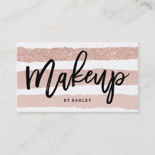 Typografie-Rosen-Goldstreifen des Make-upkünstler Visitenkarte