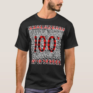Typografie rot Kariert 100. T-Shirt