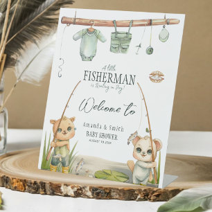Typografie Rustic Fisherman Baby Shower Sockelschild