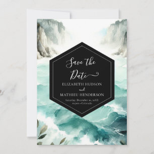Typografie Rustikale Schönheits-Hochzeit Save The Date