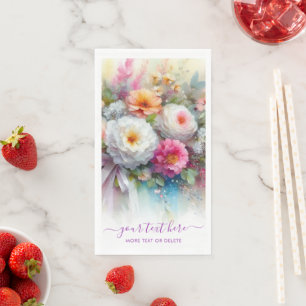 Typografie Schrift Florales Benutzerdefinierter Te Serviette