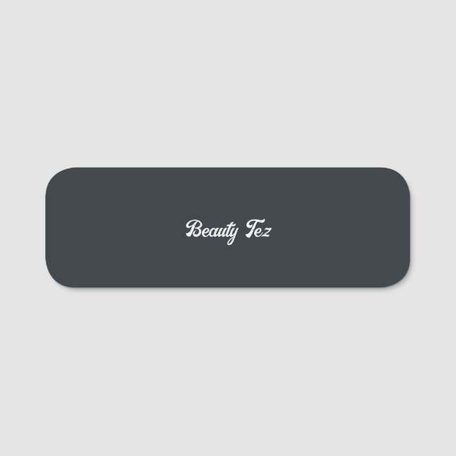 Typografie Schwarz-weiß Grau Namensschild (Vorderseite)