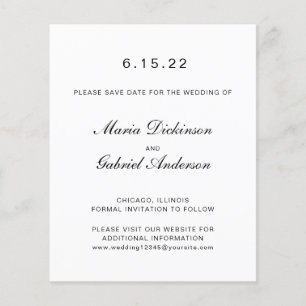 Typografie Schwarz-weiß Simple Elegante Hochzeit