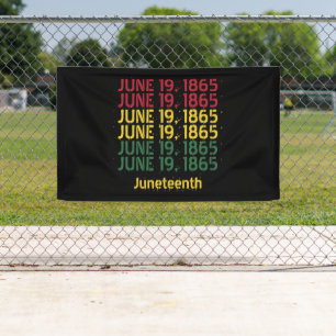 Typografie Schwarze Geschichte 19. Juni 1865 19. Banner