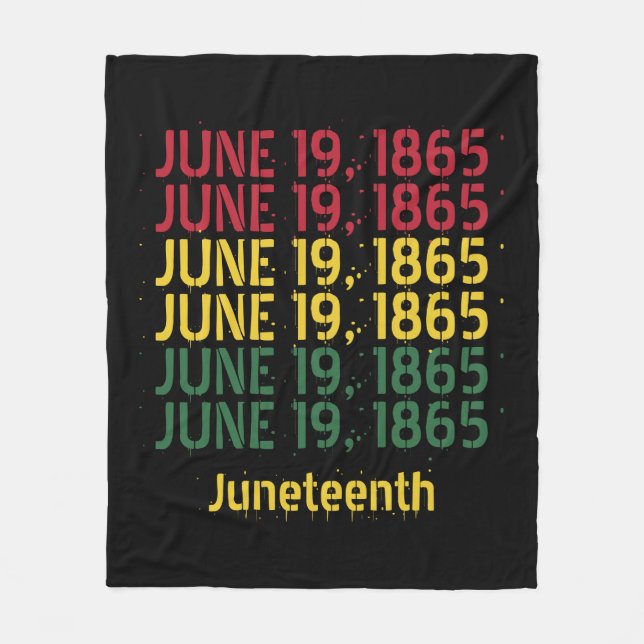 Typografie Schwarze Geschichte 19. Juni 1865 19. Fleecedecke (Vorderseite)