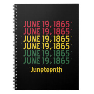 Typografie Schwarze Geschichte 19. Juni 1865 19. Notizblock