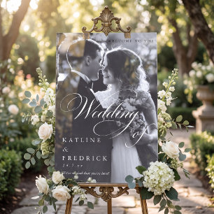TYPOgrafie SCHWARZWEISS-FOTO HOCHZEIT Acrylschild