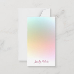 Typografie Script Moderne, trendige, farbenfrohe V Mitteilungskarte