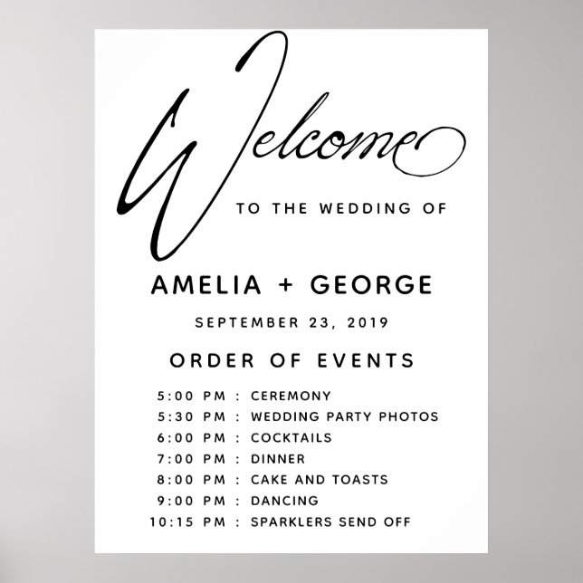 Typografie Script Natural Handwriting Poster (Vorne)