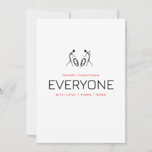 Typografie, Silhouette-Schlagzeuger Weihnachten Karte