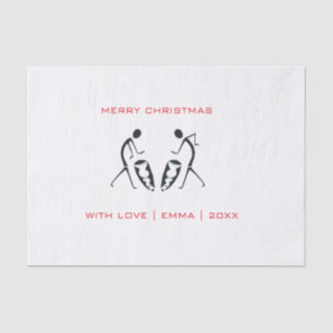Typografie, Silhouette-Schlagzeuger Weihnachten Seidenpapier