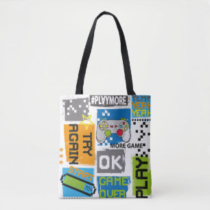 Typografie Spiel Pixel Druck. Game-Abbildung. Boje