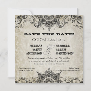 Typografie-Stil Graveurenschriften Schwünge Verzie Save The Date