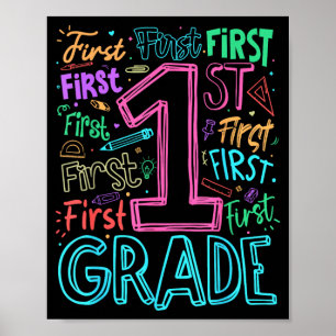 Typografie-Team der 1. Klasse Klassenlehrer der er Poster