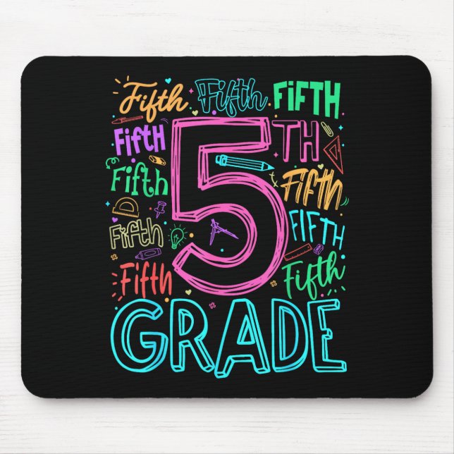 Typografie-Team der 5. Klasse, Lehrer der fünften  Mousepad (Vorne)