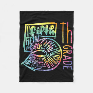 Typografie-Team der fünften Klasse Lehrer zurück Fleecedecke