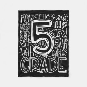 Typografie-Team der fünften Klasse Lehrer zurück Fleecedecke