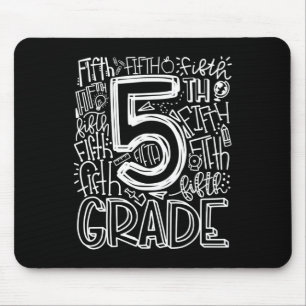 Typografie-Team der fünften Klasse Lehrer zurück Mousepad