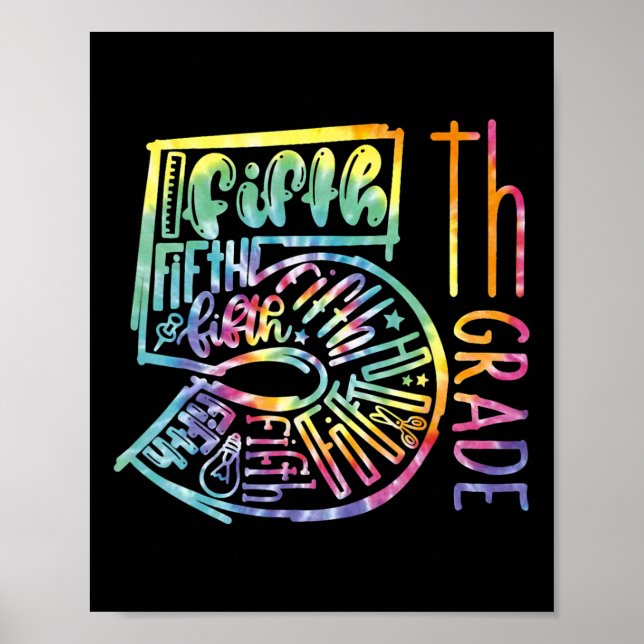Typografie-Team der fünften Klasse Lehrer zurück Poster (Vorne)