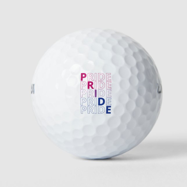 Typografie Text LGBTQ Bisexueller Stolz Golfball (Vorderseite)